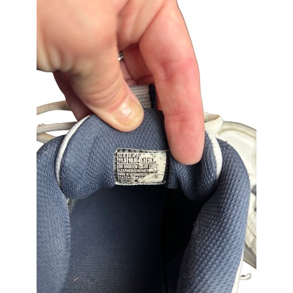 Skechers Sport Mens Lace-Up Walking Shoes Size 11.5 White & Navy Leather/Synthet - Picture 6 of 12